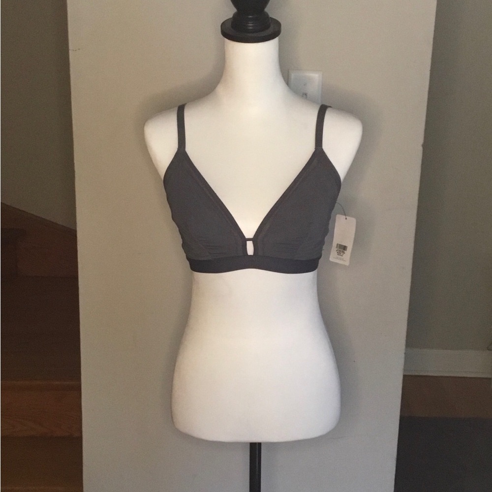 Lively Gray Bralette with Adjustable Straps and Triangle Cups - Picture 2 of 9